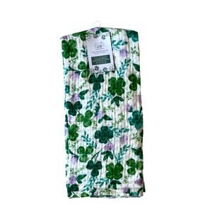 Rachel Ashwell Farmhouse Kitchen Towels 3pc St.Patrick's Shamrock Cotton New